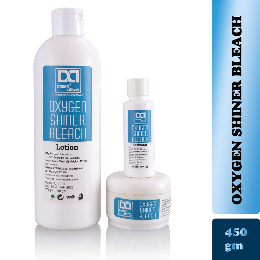 Enhance Your Radiance with  OXYGEN SHINER BLEACH [600GM]  [250GM] [40GM]