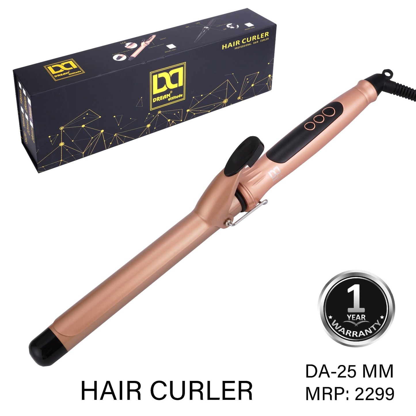 Dream Attitude Professional Curling Tong: Unleash Your Styling Potential [MODEL NO:2201]