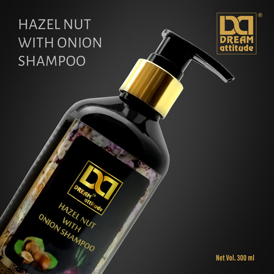 Dream Attitude Hazelnut with Onion Shampoo - Nourish, Revitalize, and Grow Naturally [300ml]
