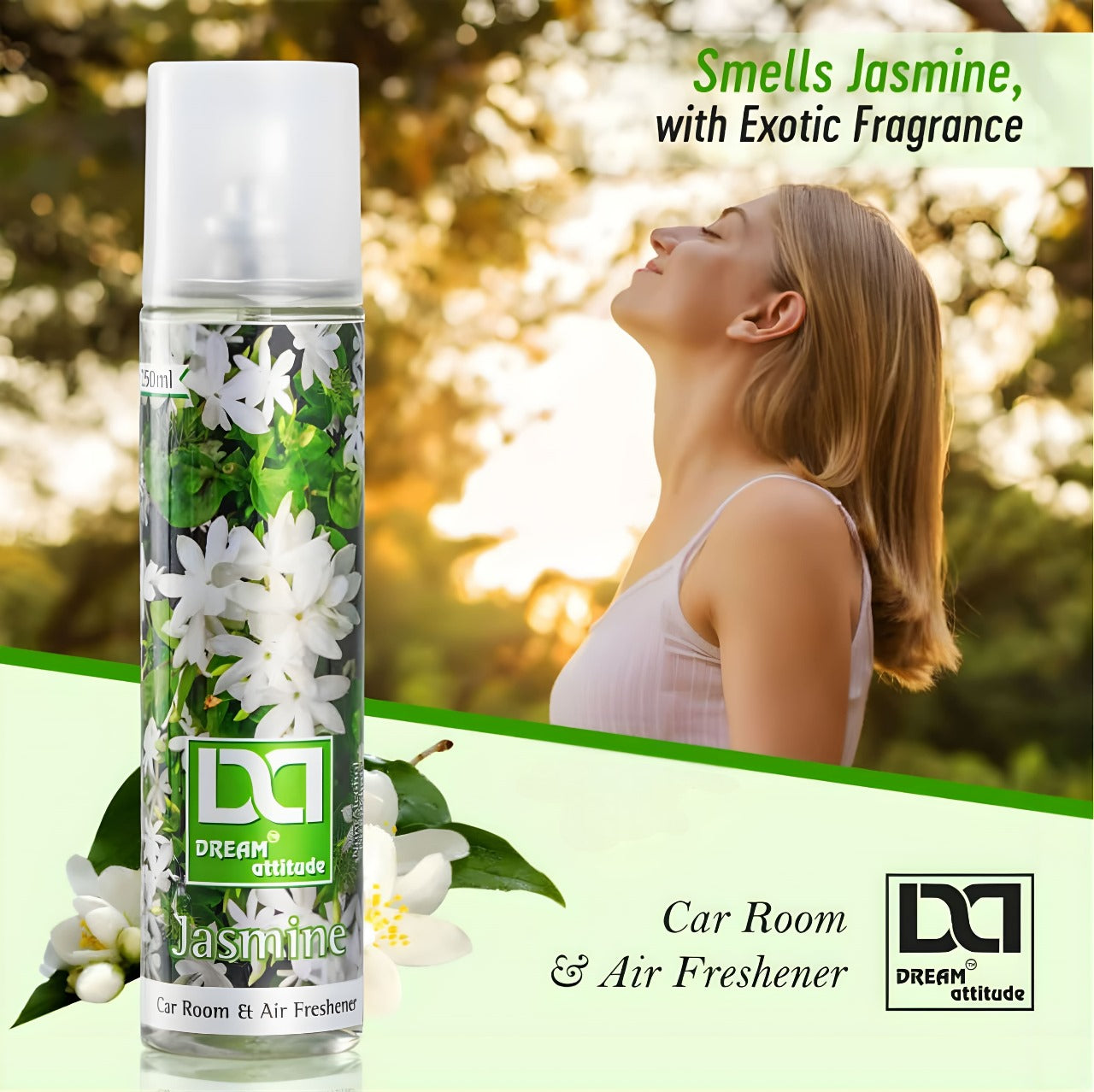DREAM attitude Jasmine Air Freshener: Tranquil Elegance and Soothing Aroma