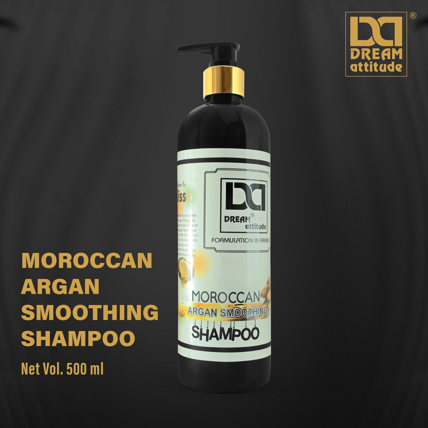 Dream Attitude Moroccan Argan Smoothing Shampoo - Natural Luxury for Your Hair [500ml]