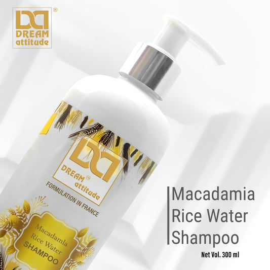 Dream Attitude Macadamia Rice Water Shampoo - Nourish, Strengthen, and Enhance Naturally  [300ML]