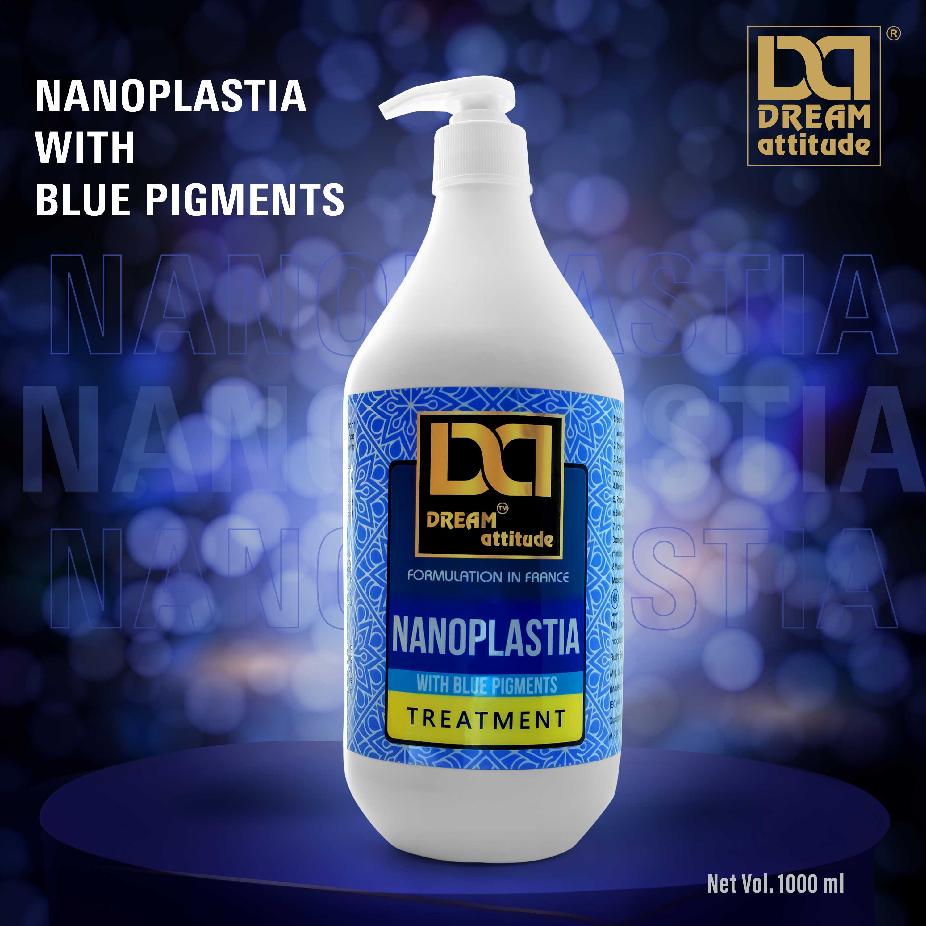 Dream Attitude Nanoplastia Treatment - Cutting-Edge Hair Transformation with Blue Pigments [1000ml]