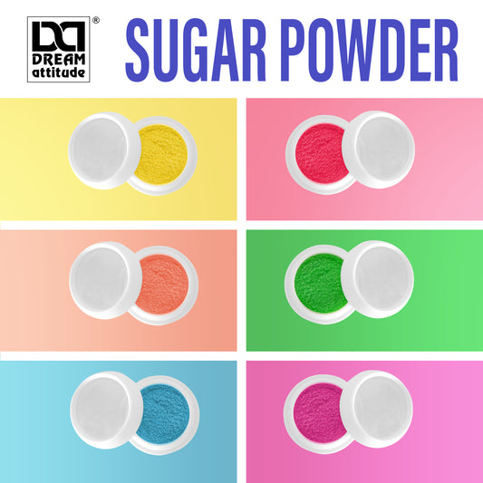 Dream Attitude Sugar Powder: Elevate Your Nails with Glittery 3D Sugar Shine 6 color