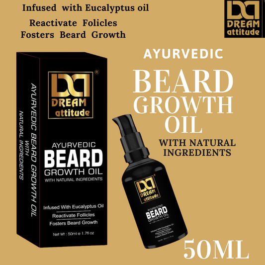 Achieve Beard Perfection with DREAM Attitude Ayurvedic Beard Oil [50ml]