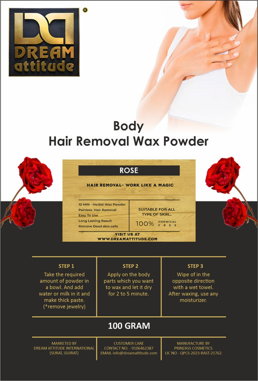 "DREAM Attitude Rose Scented Body Hair Removal Wax Powder"
