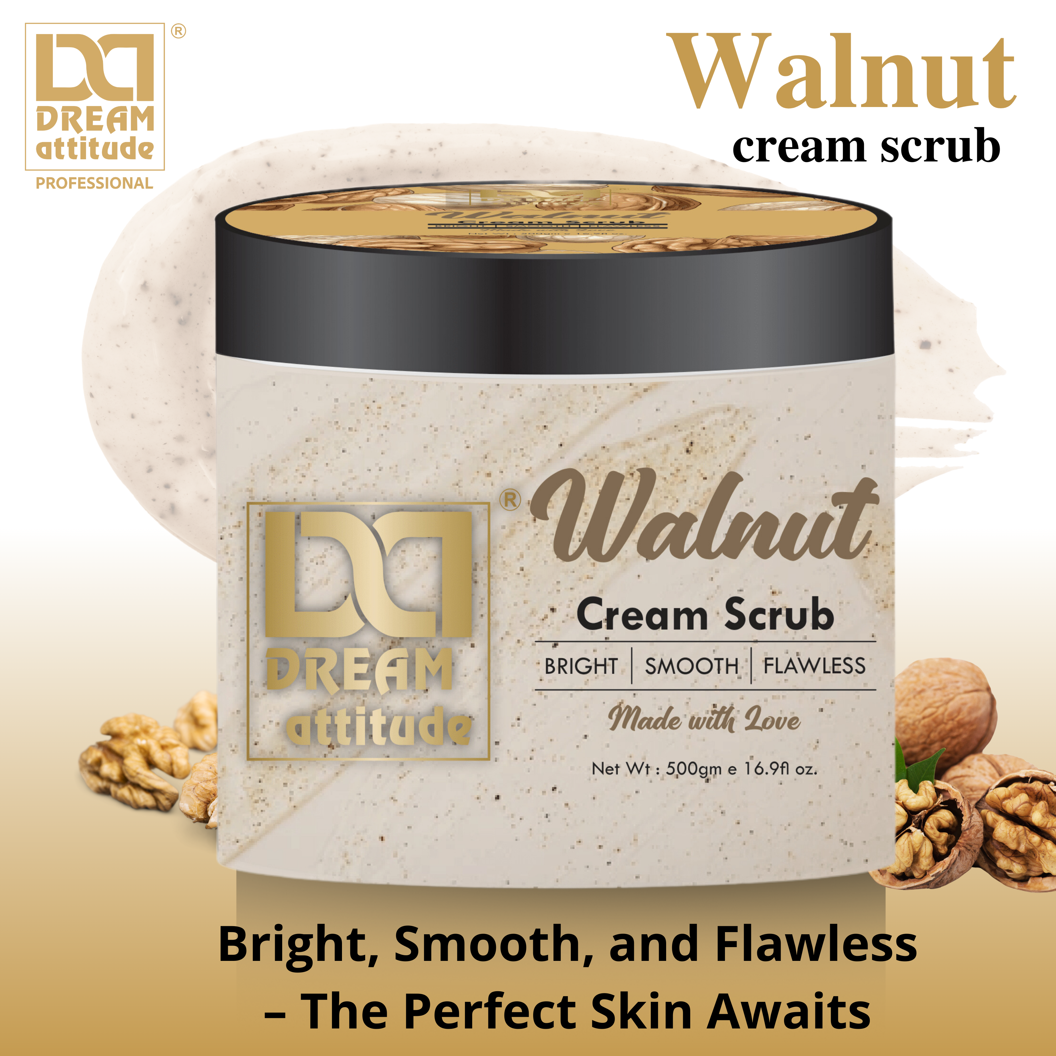 Walnut Face Scrub for Radiant Skin - Dream Attitude Skincare