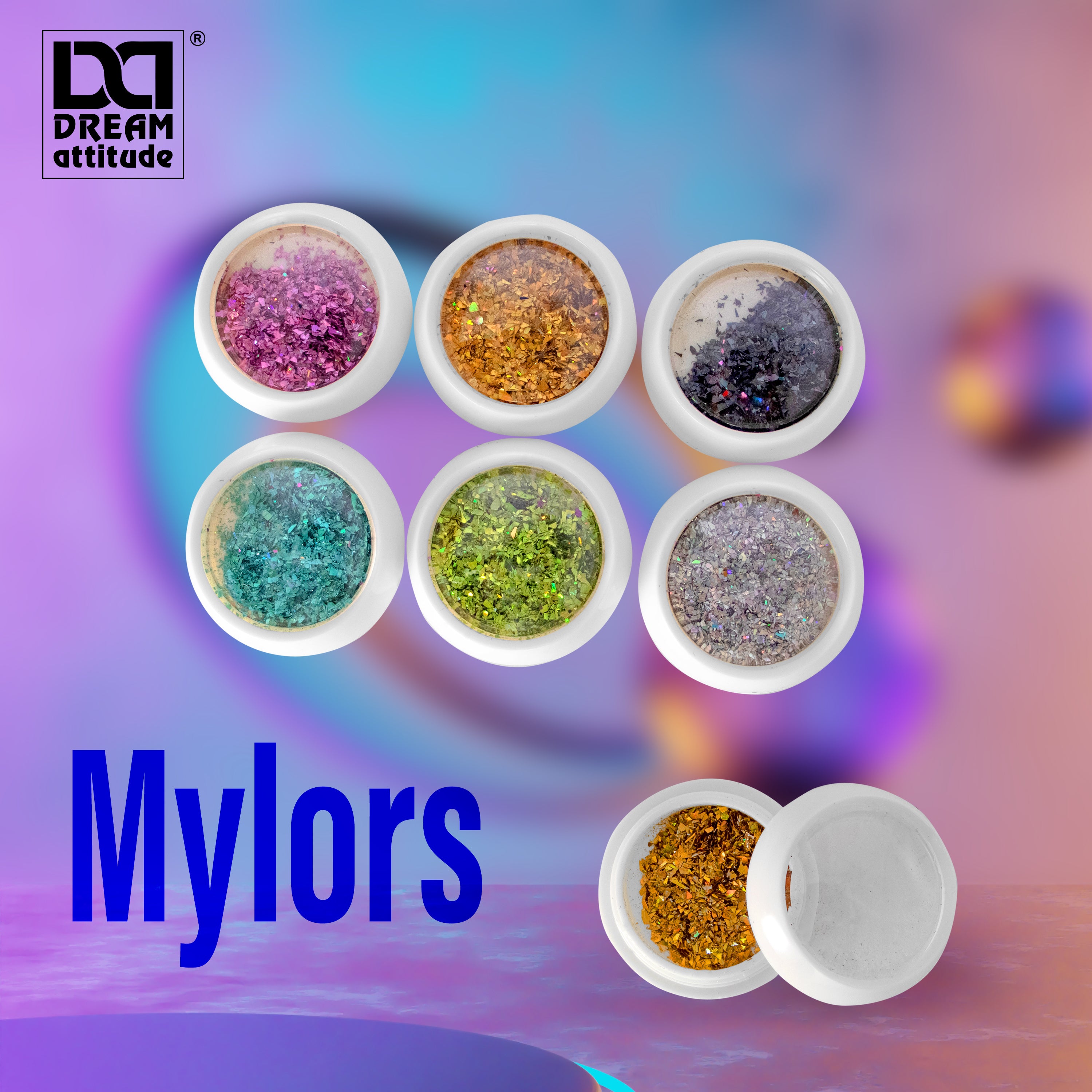 Dream Attitude Mylors: Elevate Your Nail Art with Stunning Inbuilt Designs 6 Pcs