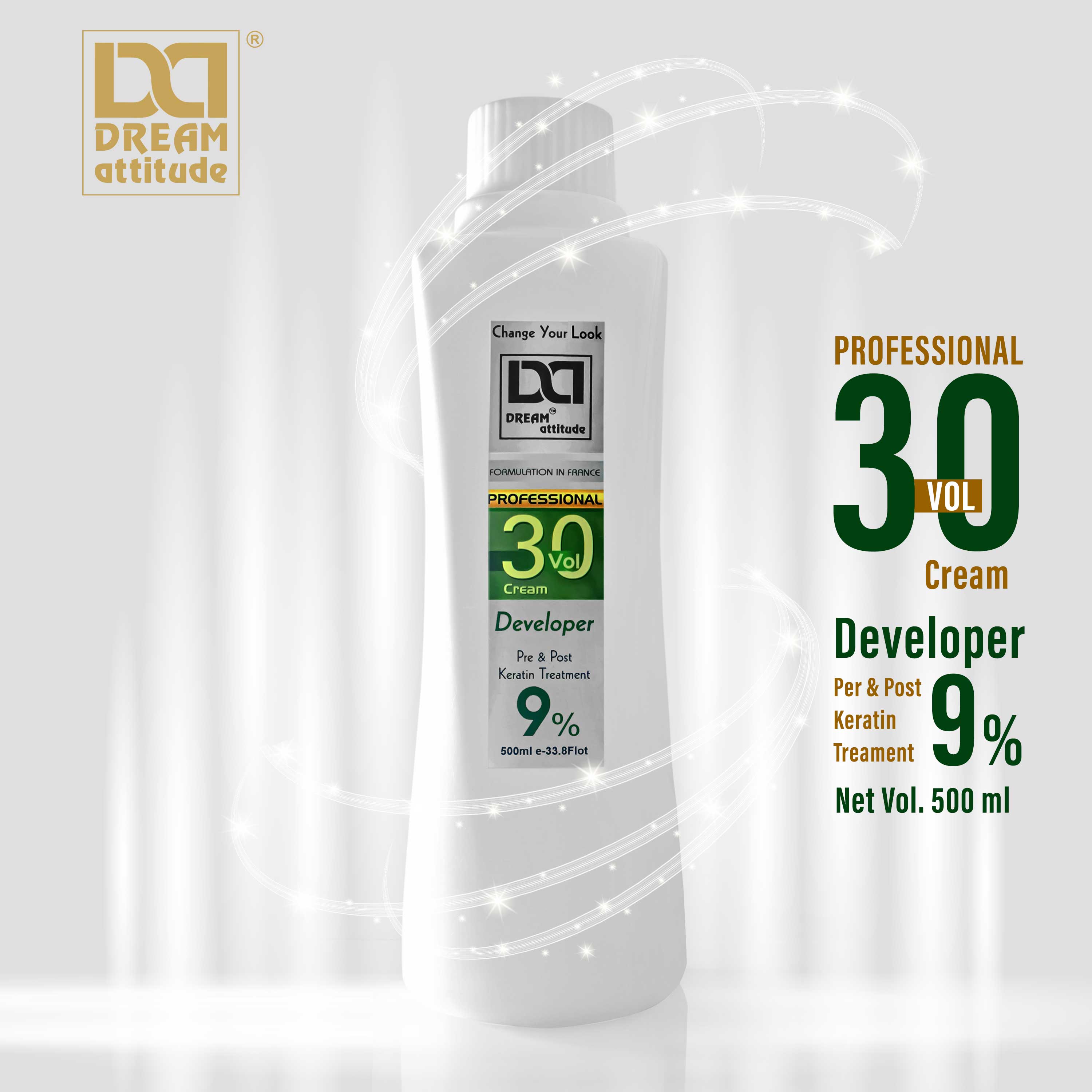 Dream Attitude Hair Developer 30 Vol - Intense and Vibrant Hair Color Results HAIR CARE DREAM attitude.