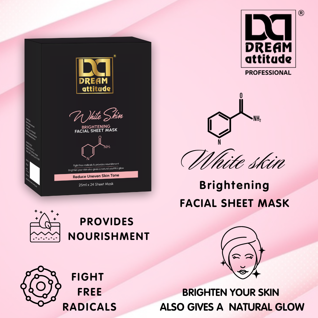 White Skin Brightening Facial Sheet Mask