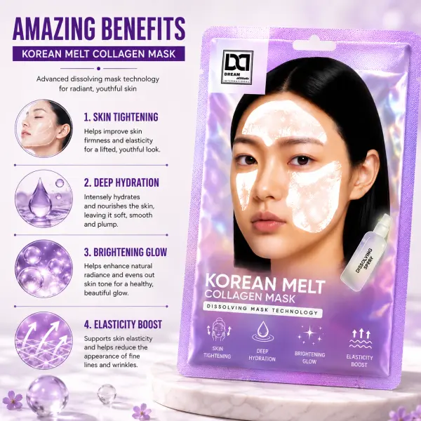 Korean Melt Collagen Face Mask with Dissolving Mask Technology for Skin Tightening & Brightening – Dream Attitude - Image 3 - DREAM Attitude