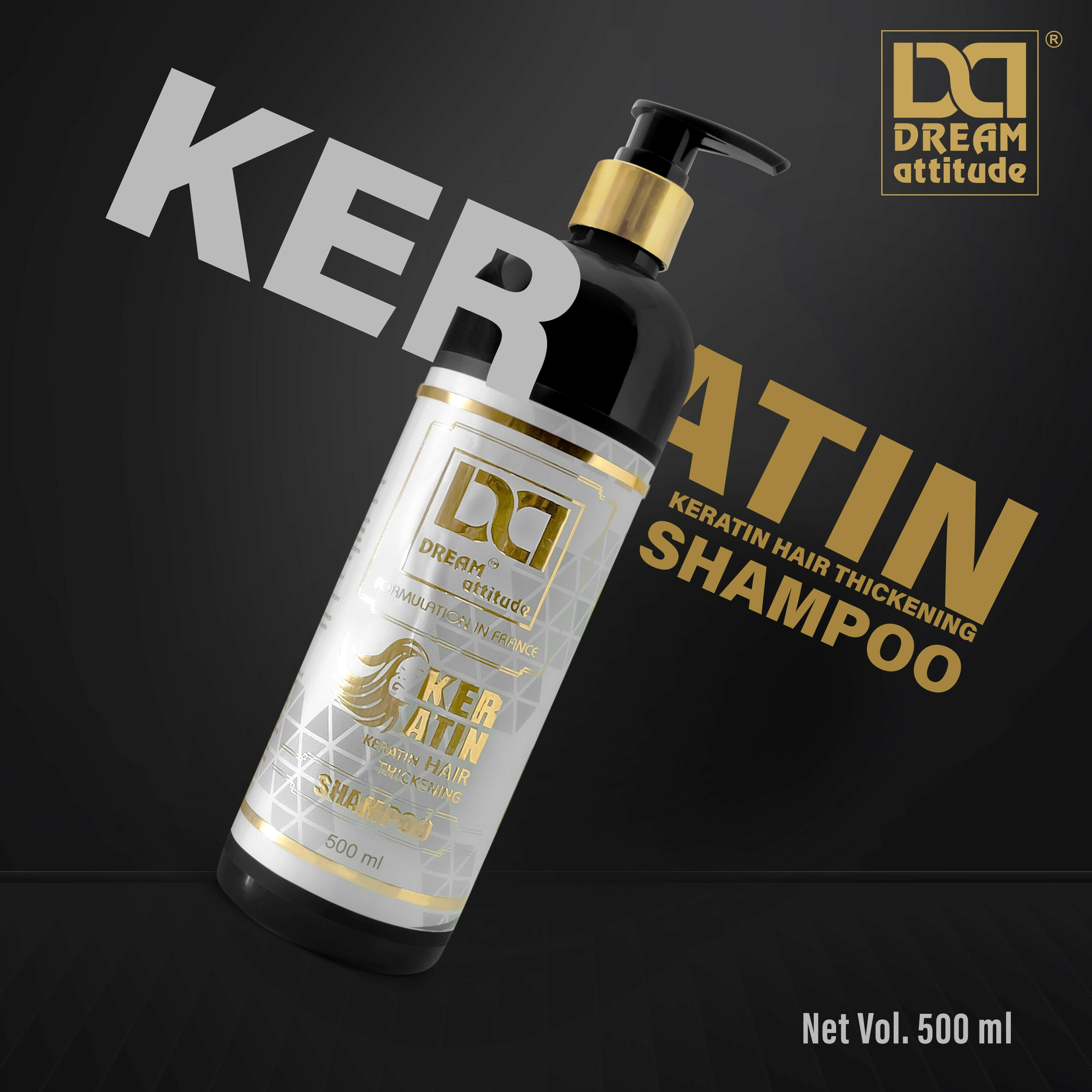 Dream Attitude Keratin Hair Thickening Shampoo - Transform Your Hair with Volume and Strength - Image 2 - DREAM Attitude