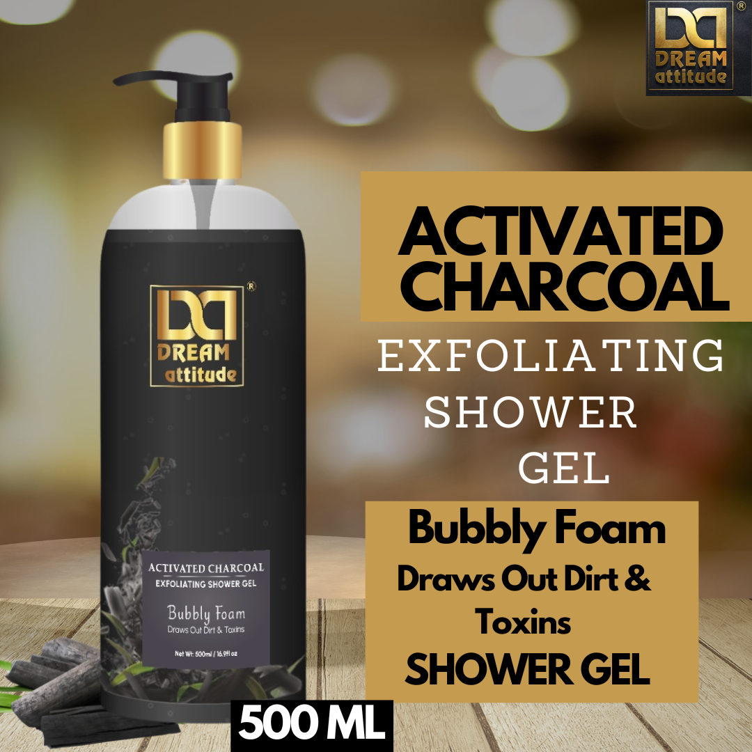 Activated Charcoal Exfoliating Shower Gel (500ml) - Image 3 - DREAM Attitude