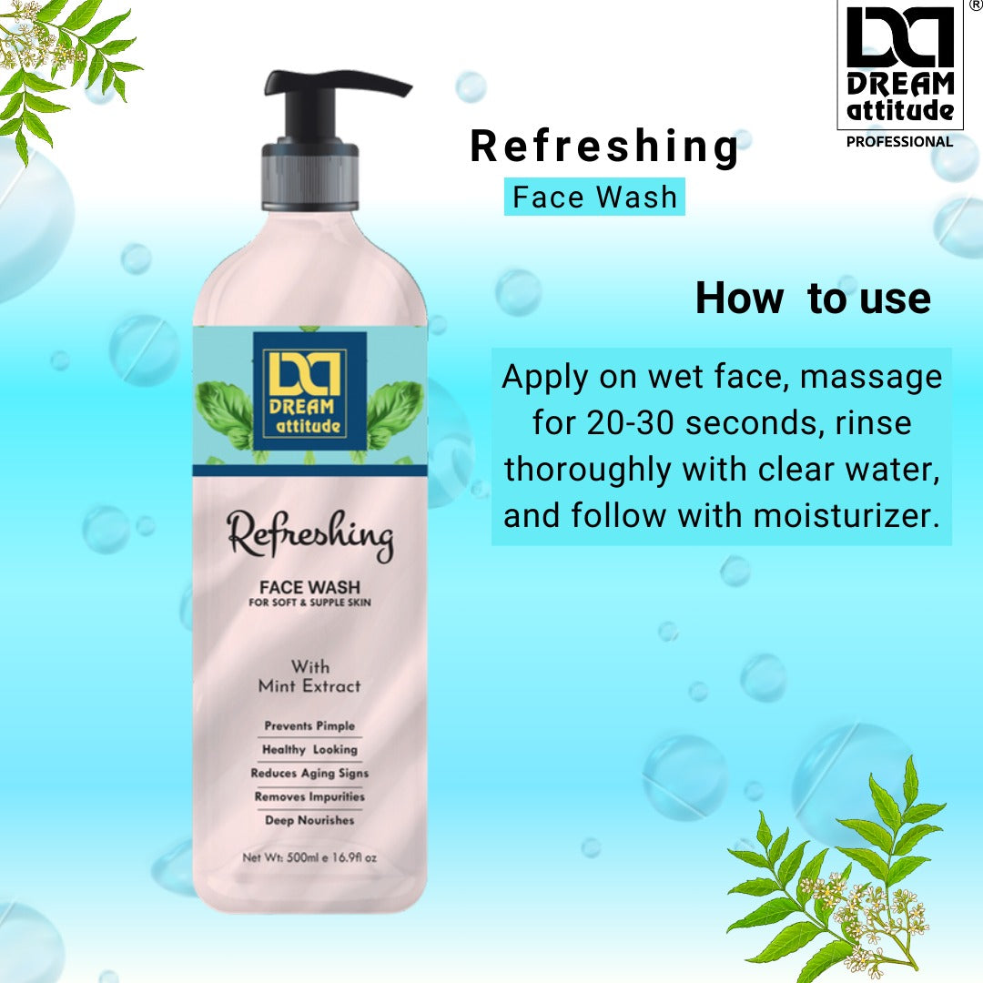 Refreshing Face Wash with Mint | Hydrating and Deep Cleansing Formula - Image 15 - DREAM Attitude