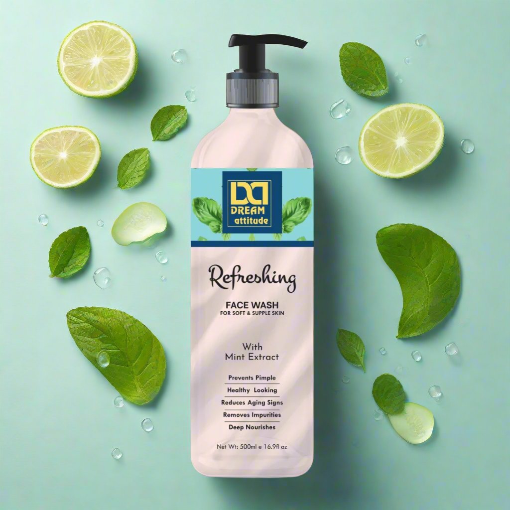 Refreshing Face Wash with Mint | Hydrating and Deep Cleansing Formula - Image 26 - DREAM Attitude