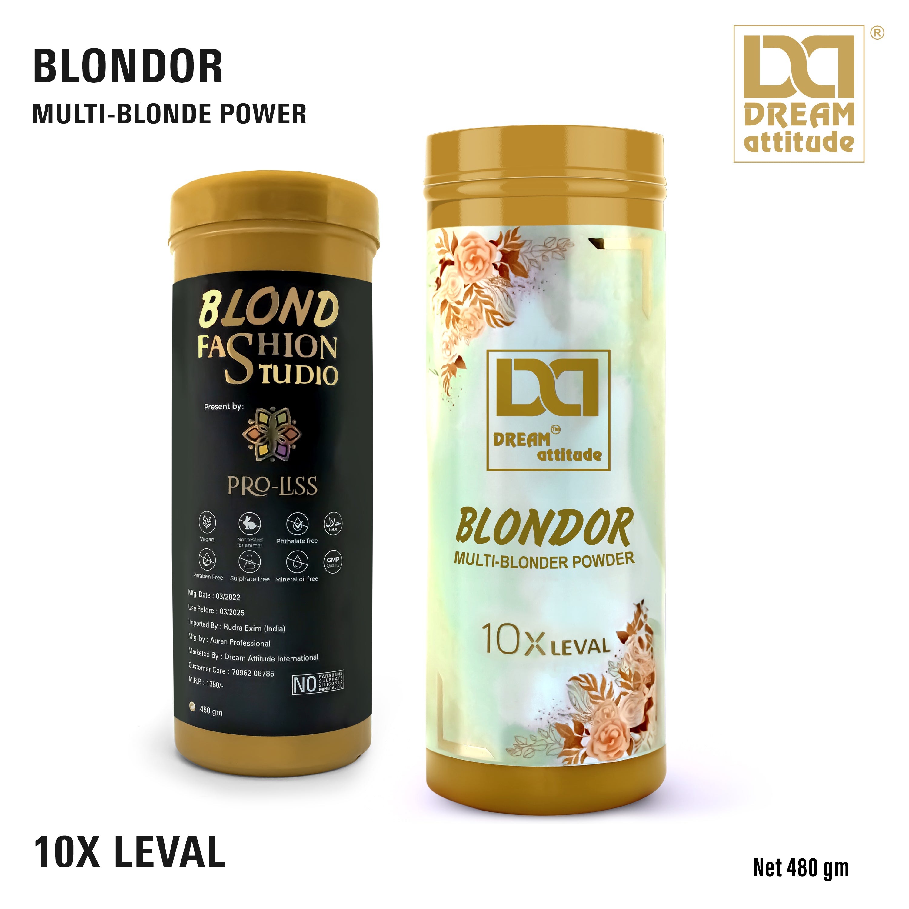 Dream Attitude Blondor Powder - Premium Formula for Flawless Blonde Transformations [480gm]