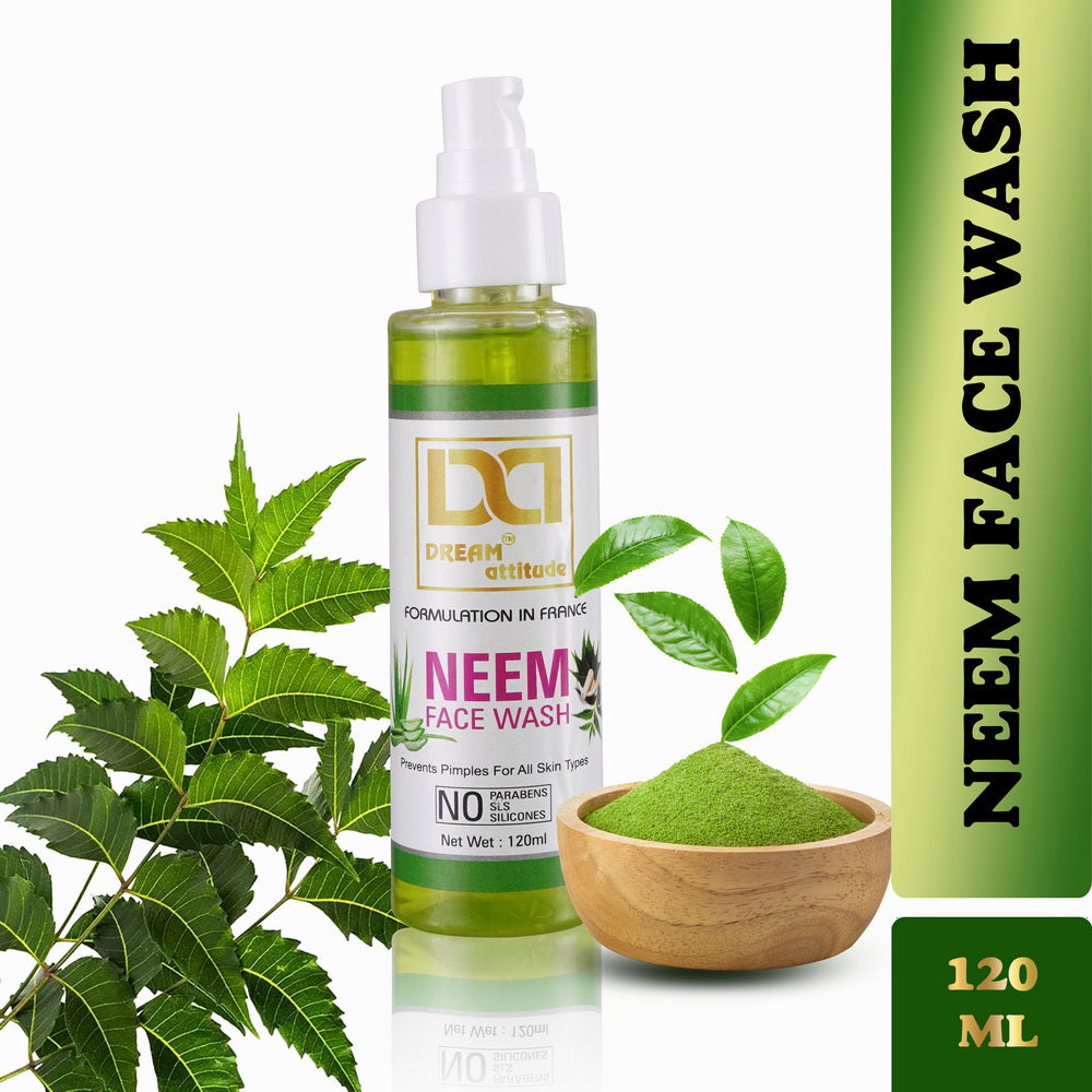 Dream Attitude Neem Facewash - Natural Power for Clear Skin [120ml] - Image 3 - DREAM Attitude