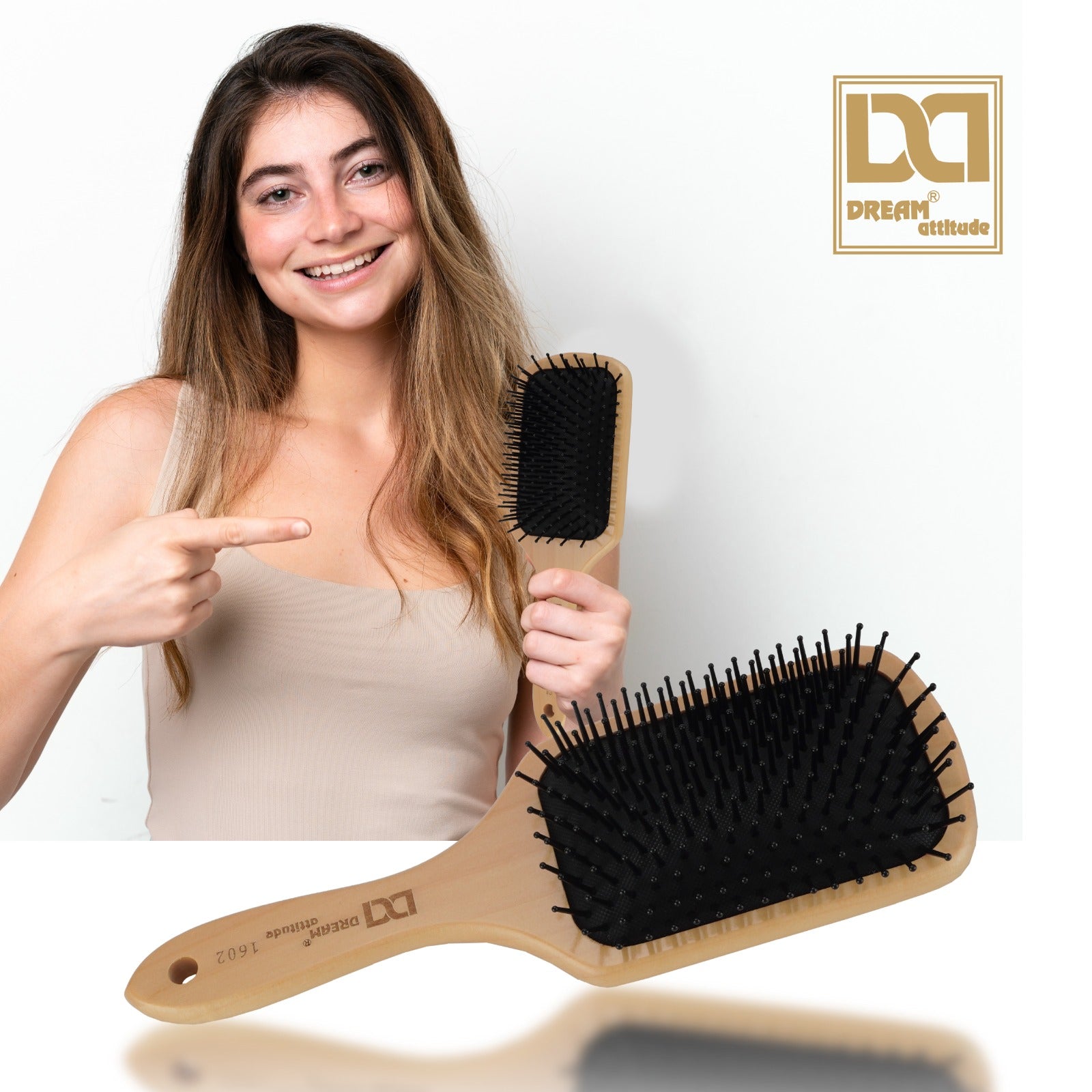 Dream Attitude Wooden Paddle Brush: A Fusion of Elegance and Versatility - Image 2 - DREAM Attitude