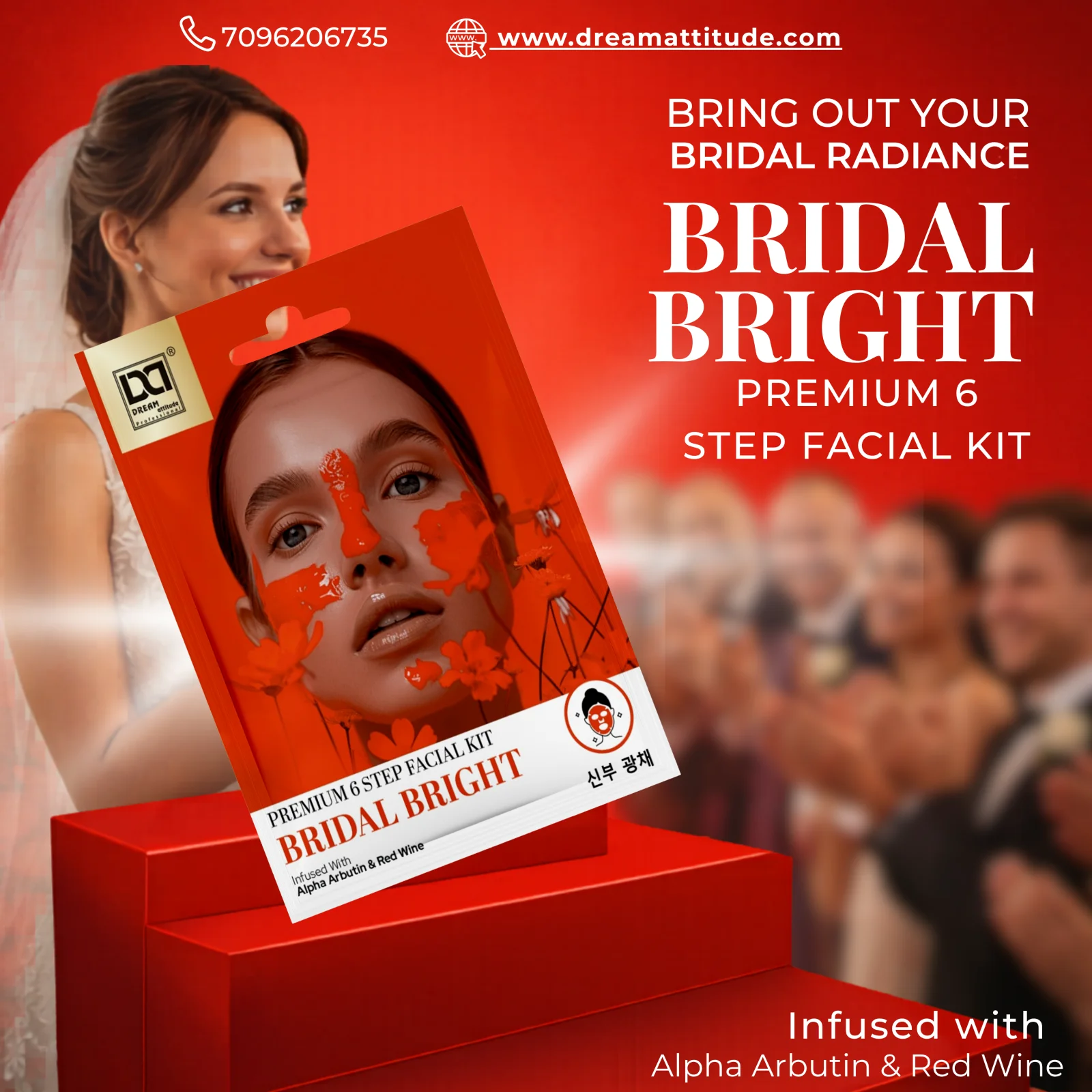 Bridal Bright Premium Facial Kit – Advanced 6 Step Luxury Glow Treatment for Instant Bridal Radiance, Bright Healthy Looking Skin, Smooth Texture & Salon-Like Glass Glow Finish | Dream Attitude - Image 8 - DREAM Attitude