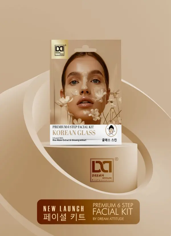 Premium Korean Glass Facial Kit – 6 Step Routine for Glass Skin Effect, Bright Clear Glow & Smooth Refined Texture | Dream Attitude