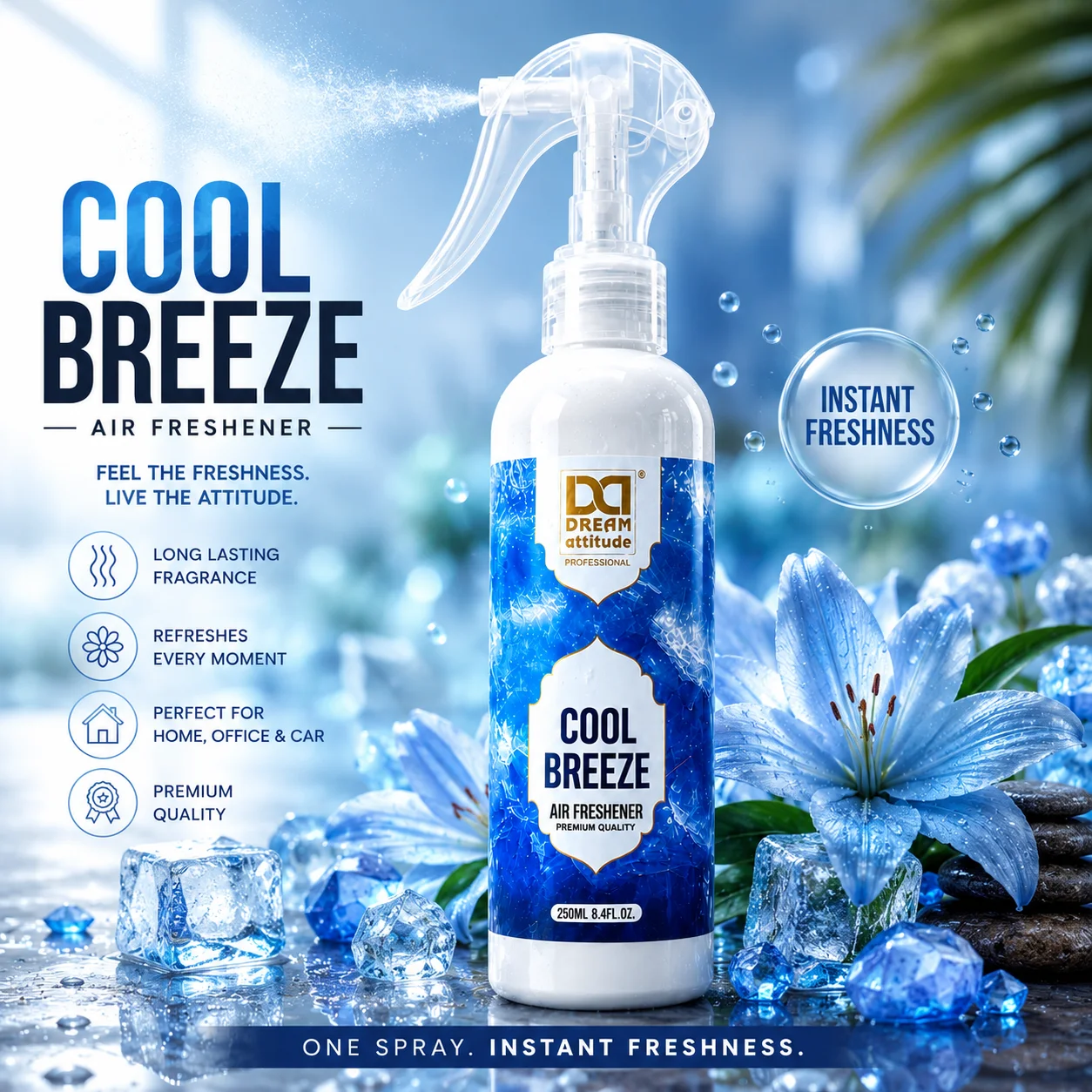 Dream Attitude Premium Cool Breeze Air Freshener – 250 ml - Image 2 - DREAM Attitude