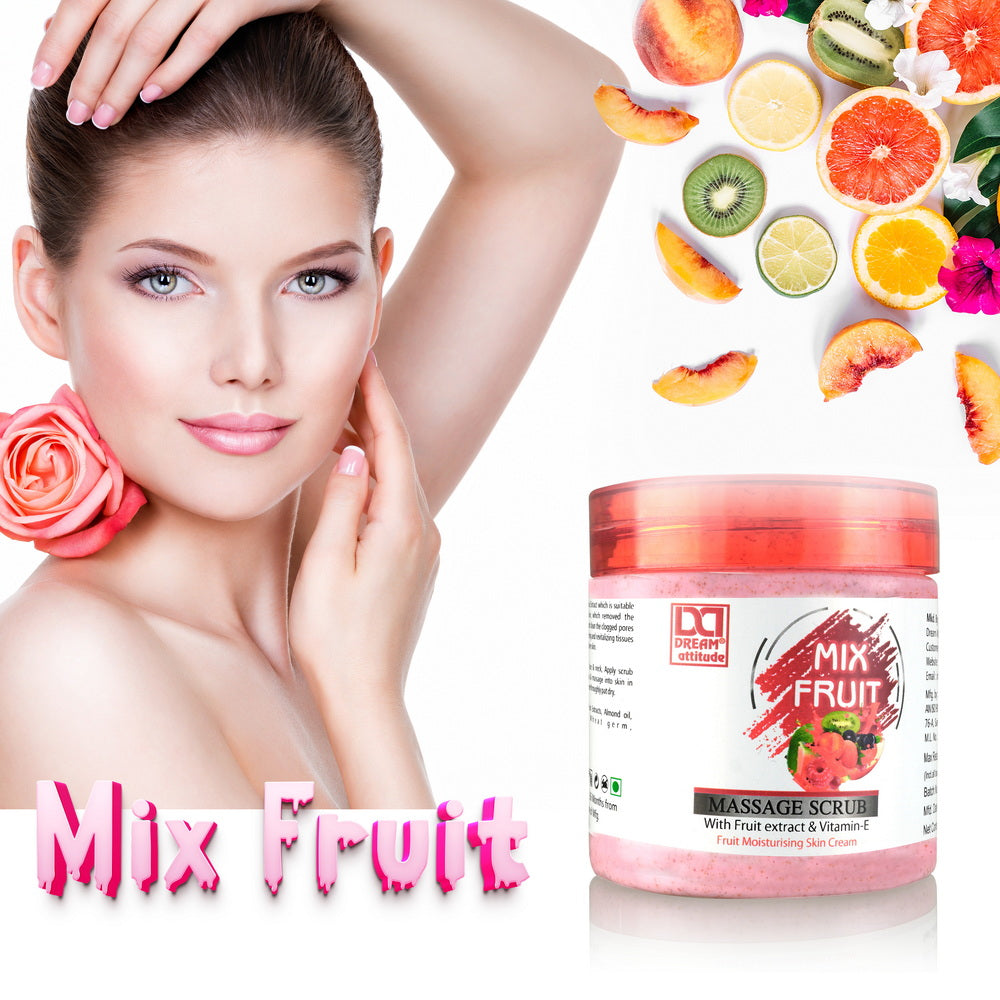 DREAM attitude Mix Fruit Massage Scrub: Fruity Skincare for a Radiant Complexion - Image 4 - DREAM Attitude