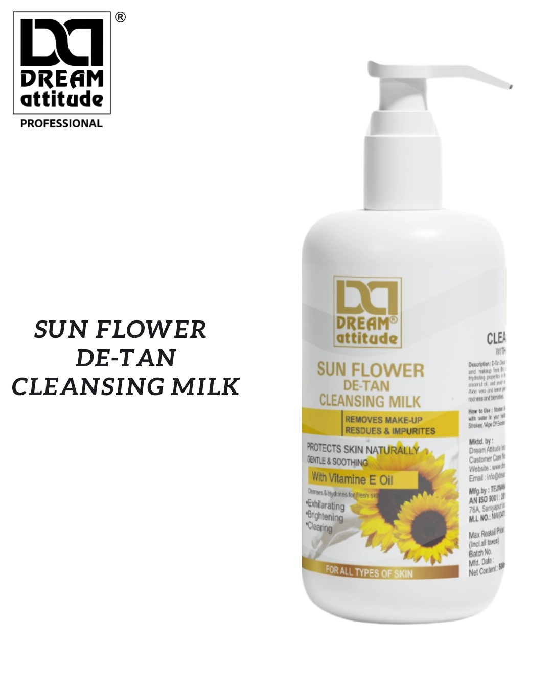 SUNFLOWER  DE-TAN CLEANSING MILK [900ML] [500ML] - Image 7 - DREAM Attitude
