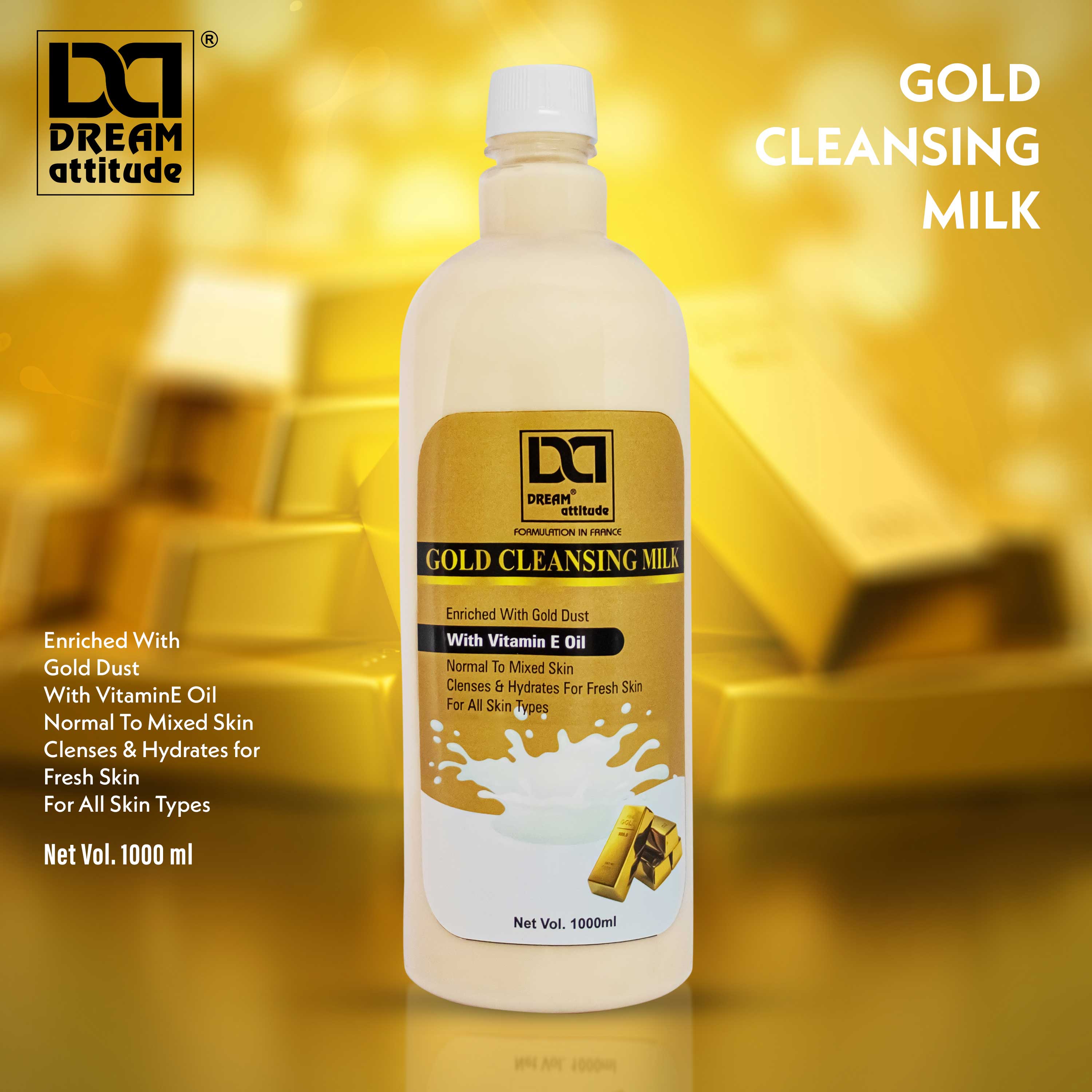 Gold Cleansing Milk [900ML] [500ml] - Image 4 - DREAM Attitude