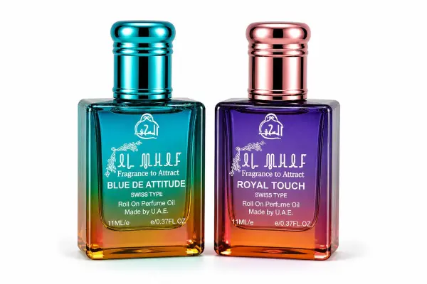 Attar Perfume Oil Combo Pack of 2 | Blue De Attitude & Royal Touch | Fresh Premium Long Lasting Fragrance | Alcohol Free Unisex Roll On Perfume for Men & Women | Smooth Scent | Travel Friendly