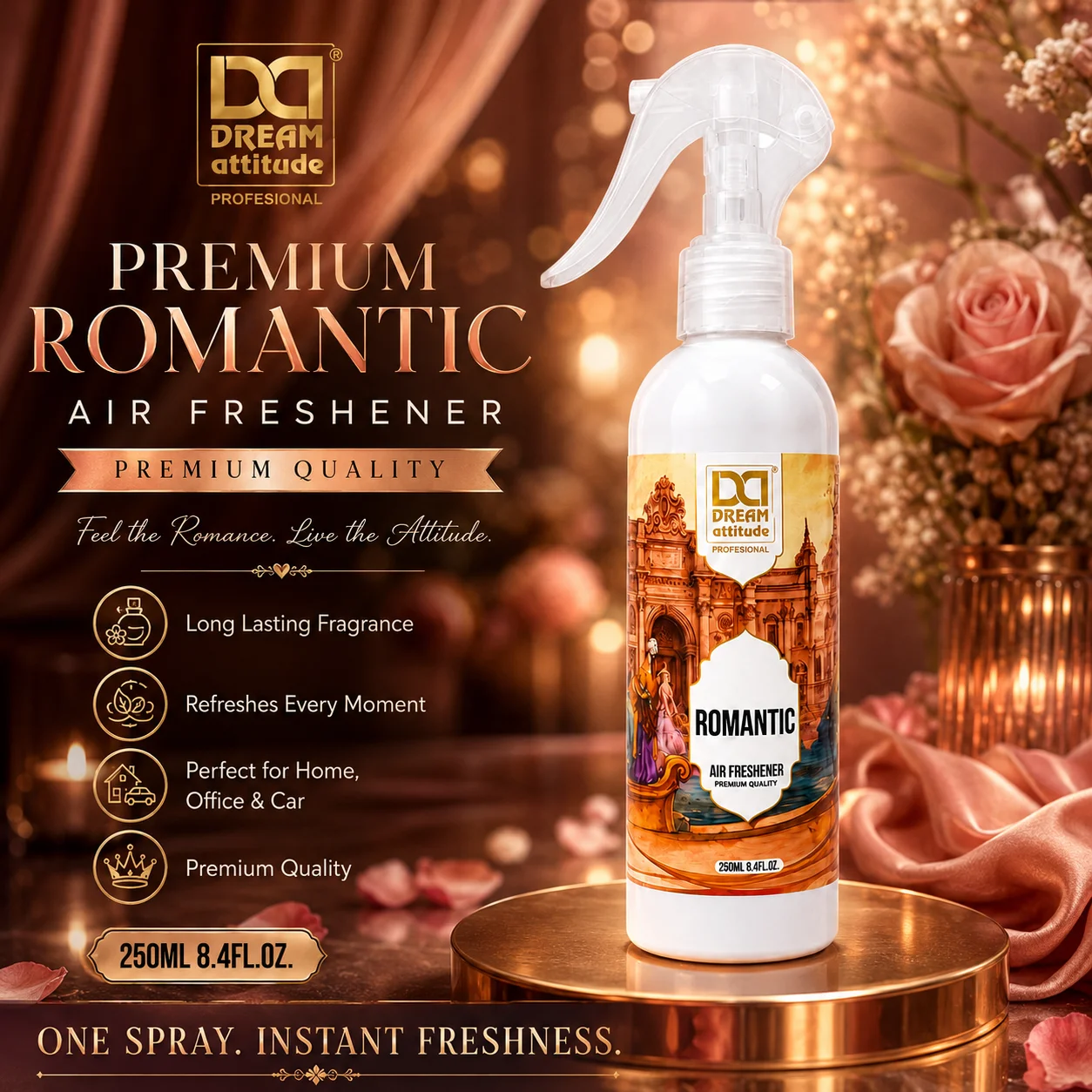 Dream Attitude Premium Romantic Air Freshener – 250 ml - Image 2 - DREAM Attitude