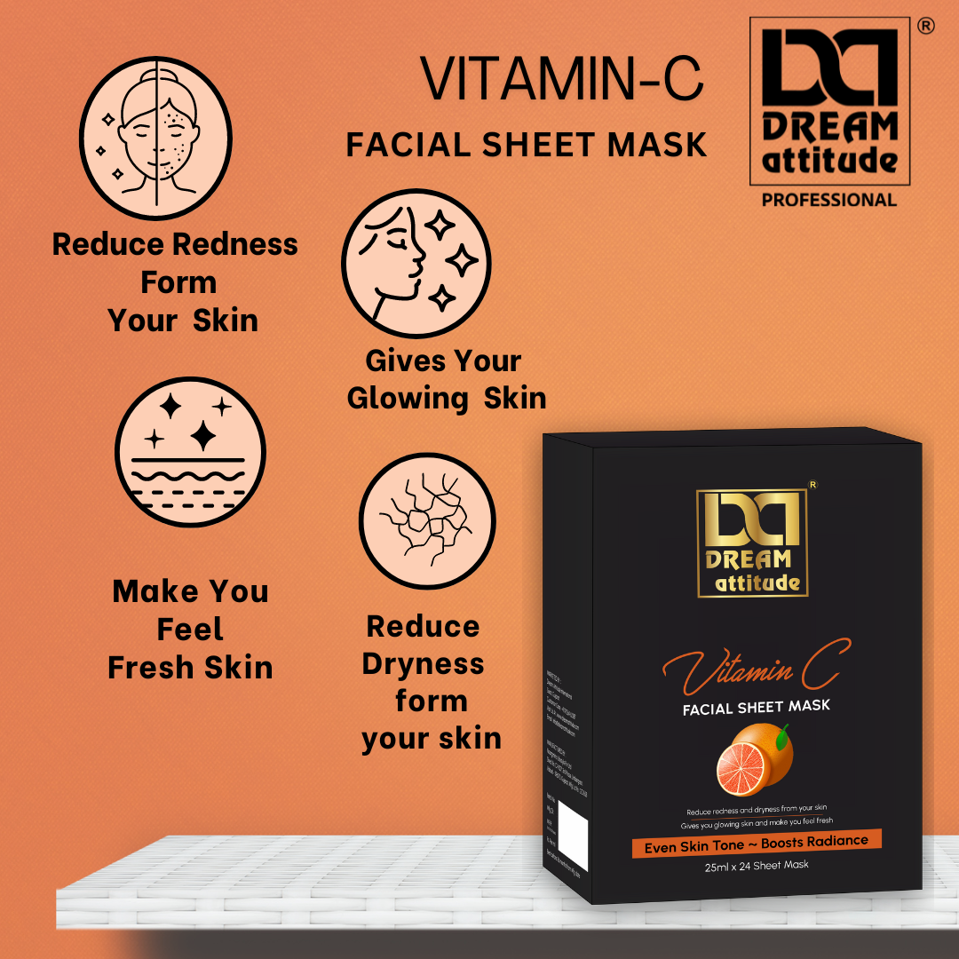 Vitamin-C Facial Sheet Mask - Image 2 - DREAM Attitude