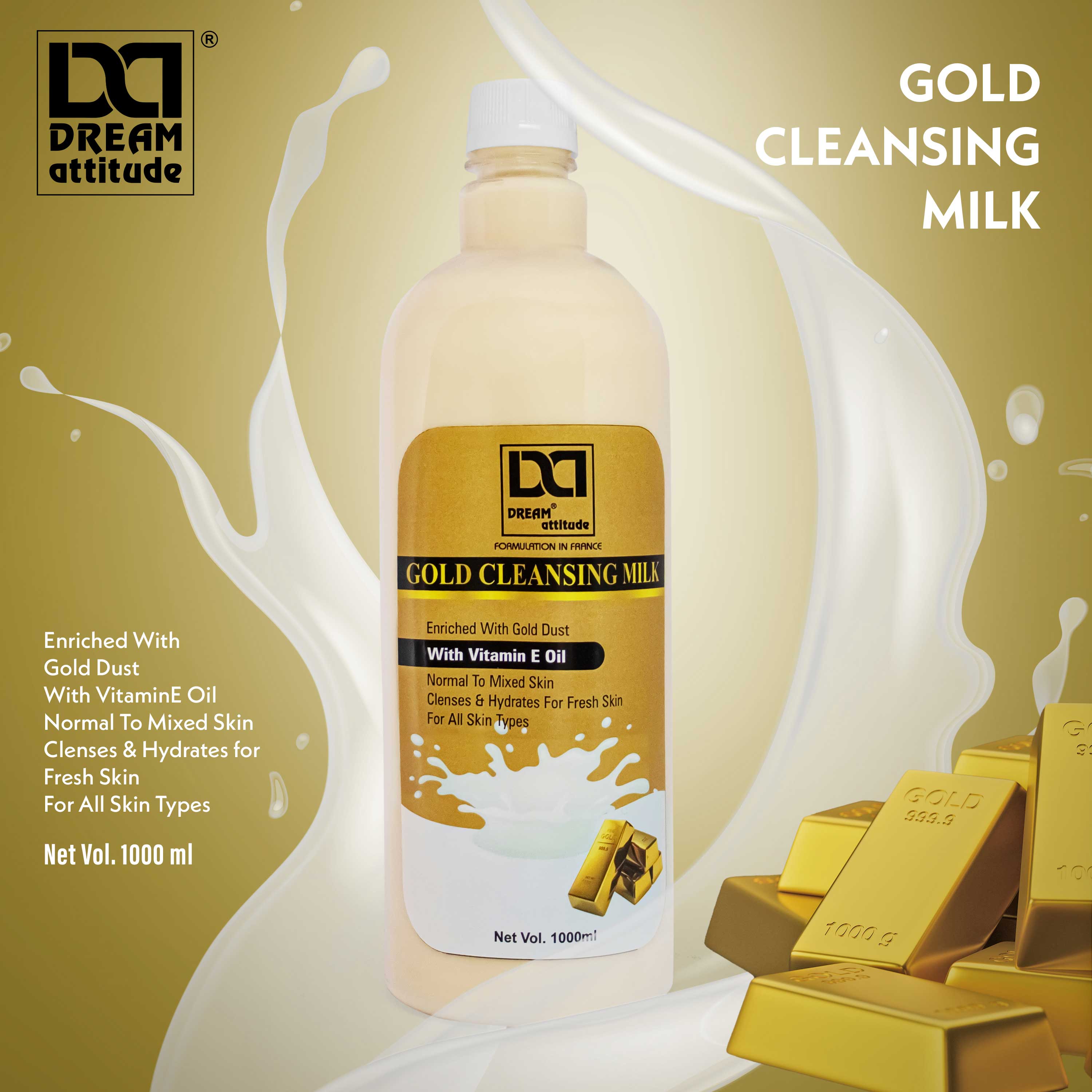 Gold Cleansing Milk [900ML] [500ml] - Image 6 - DREAM Attitude