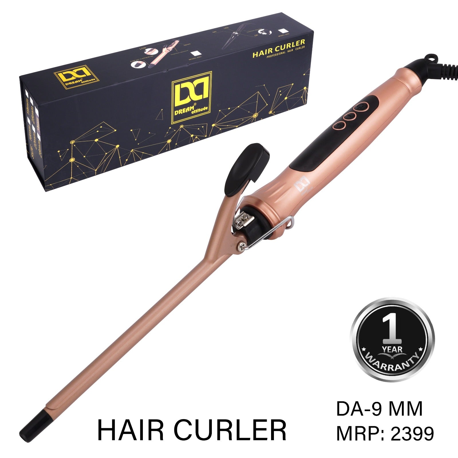 Dream Attitude Professional Curling Tong: Unleash Your Styling Potential [MODEL NO:2201]