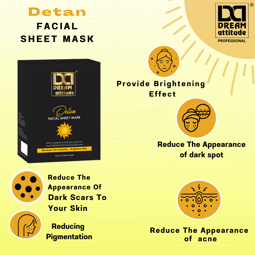 De-Tan Sheet Mask for Bright & Even Skin | Dream Attitude - Image 4 - DREAM Attitude