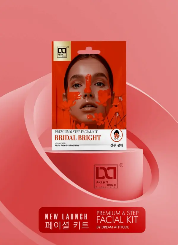 Bridal Bright Premium Facial Kit – Advanced 6 Step Luxury Glow Treatment for Instant Bridal Radiance, Bright Healthy Looking Skin, Smooth Texture & Salon-Like Glass Glow Finish | Dream Attitude
