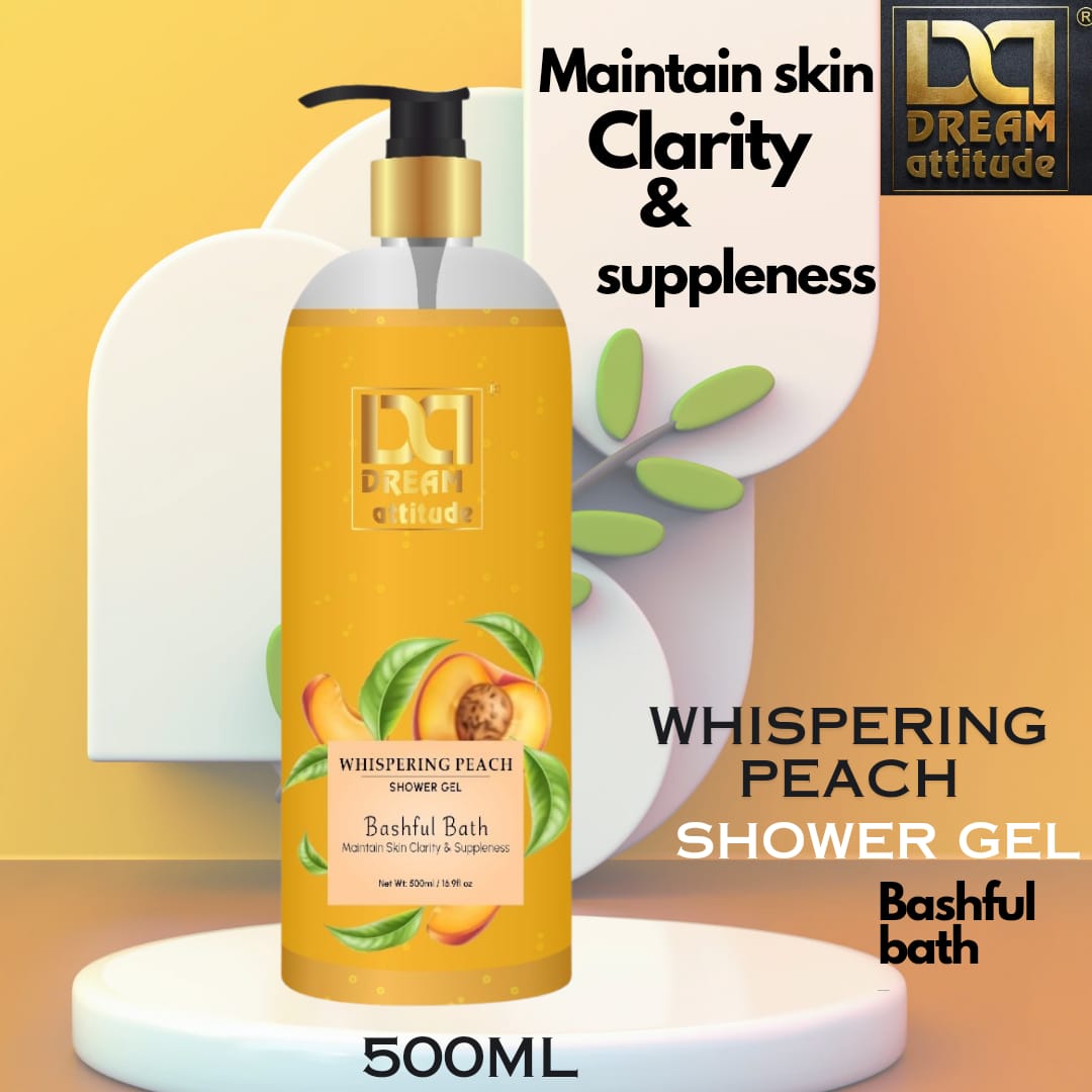 whispering peach shower gel [500ml] - Image 4 - DREAM Attitude