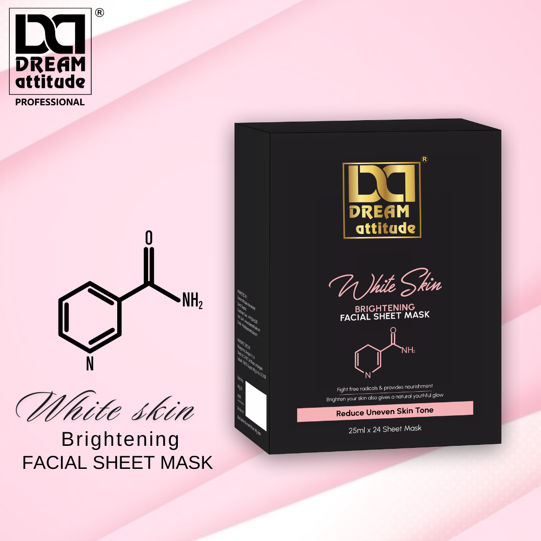 White Skin Brightening Facial Sheet Mask - Image 3 - DREAM Attitude