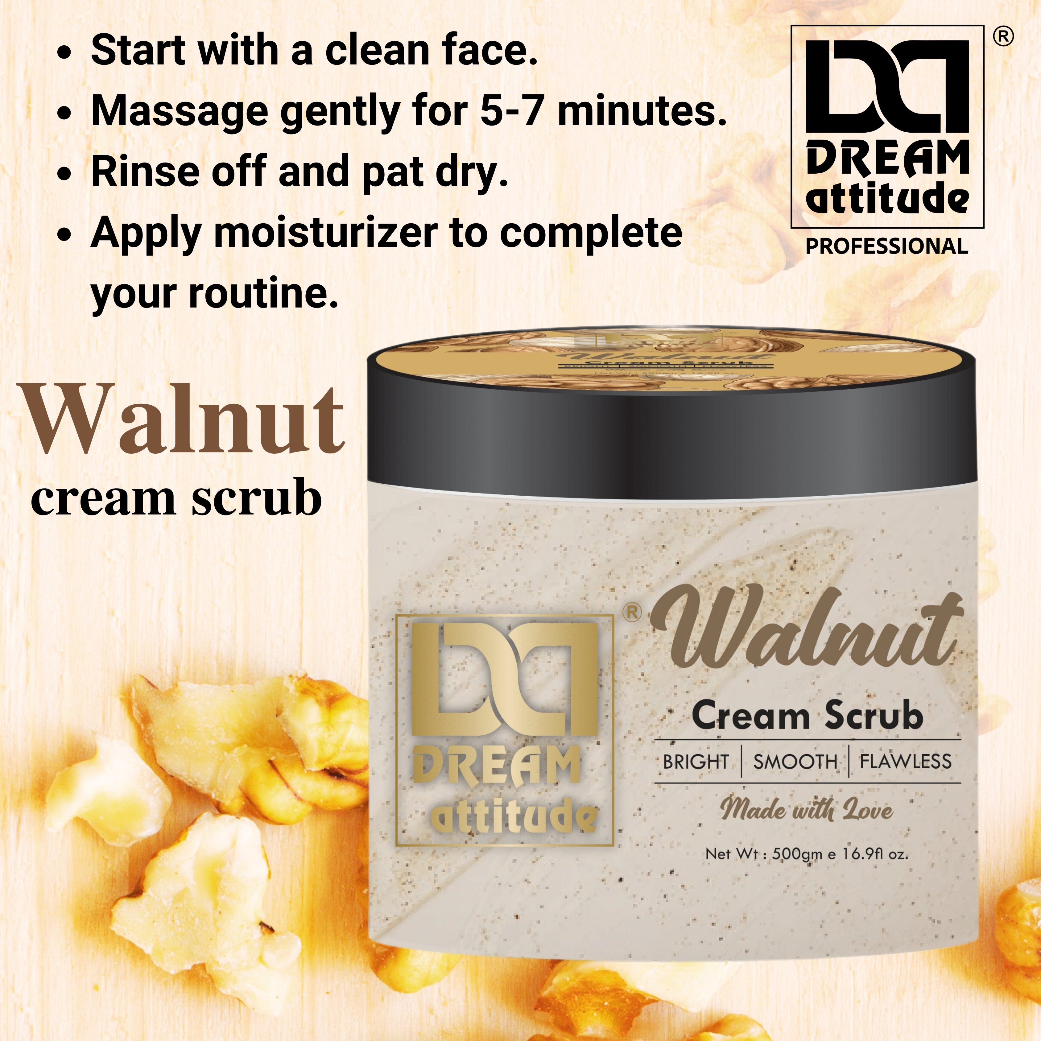 Walnut Face Scrub for Radiant Skin - Dream Attitude Skincare - Image 6 - DREAM Attitude