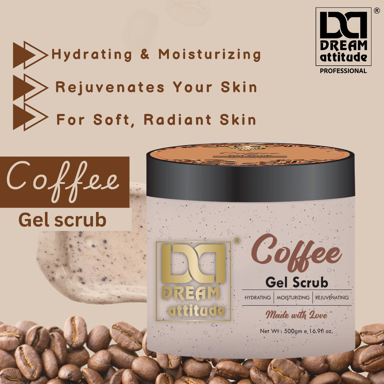 Exfoliating Gel with Coffee Scrub – Gentle Skincare Solution - Image 8 - DREAM Attitude