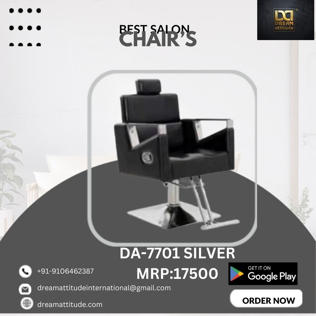 Best Salon Chair by DREAM attitude A7701 SILVER