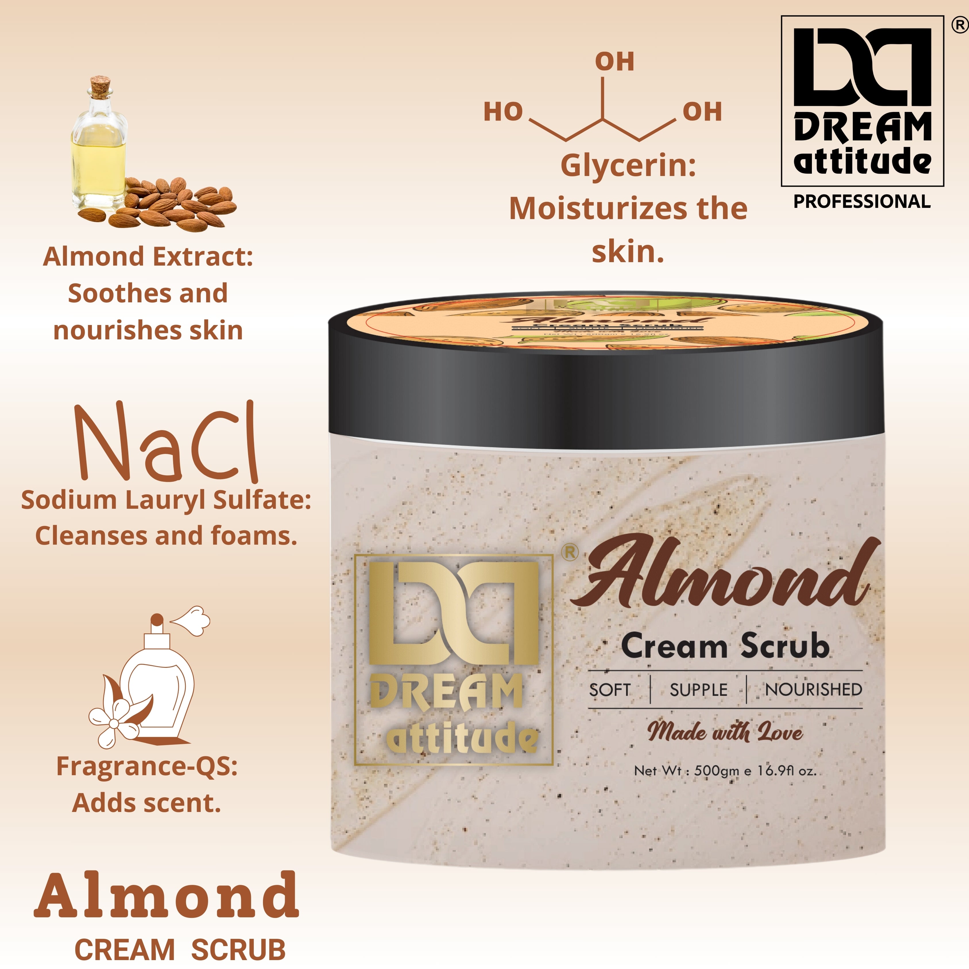 Natural Exfoliating Scrub | Dream Attitude Almond Cream Scrub - Image 12 - DREAM Attitude