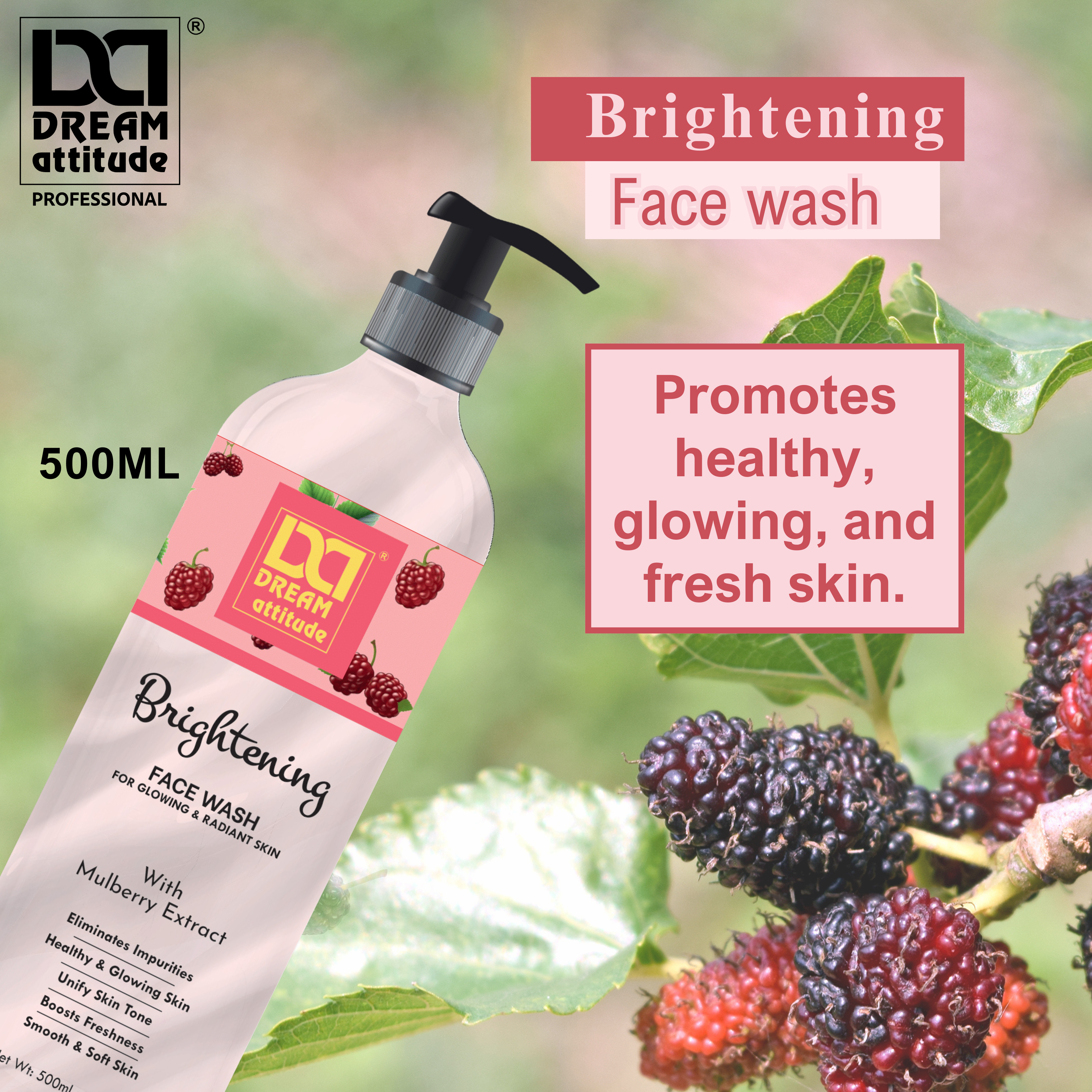 Brightening Face Wash for Glowing Skin with Mulberry Extract - Image 2 - DREAM Attitude