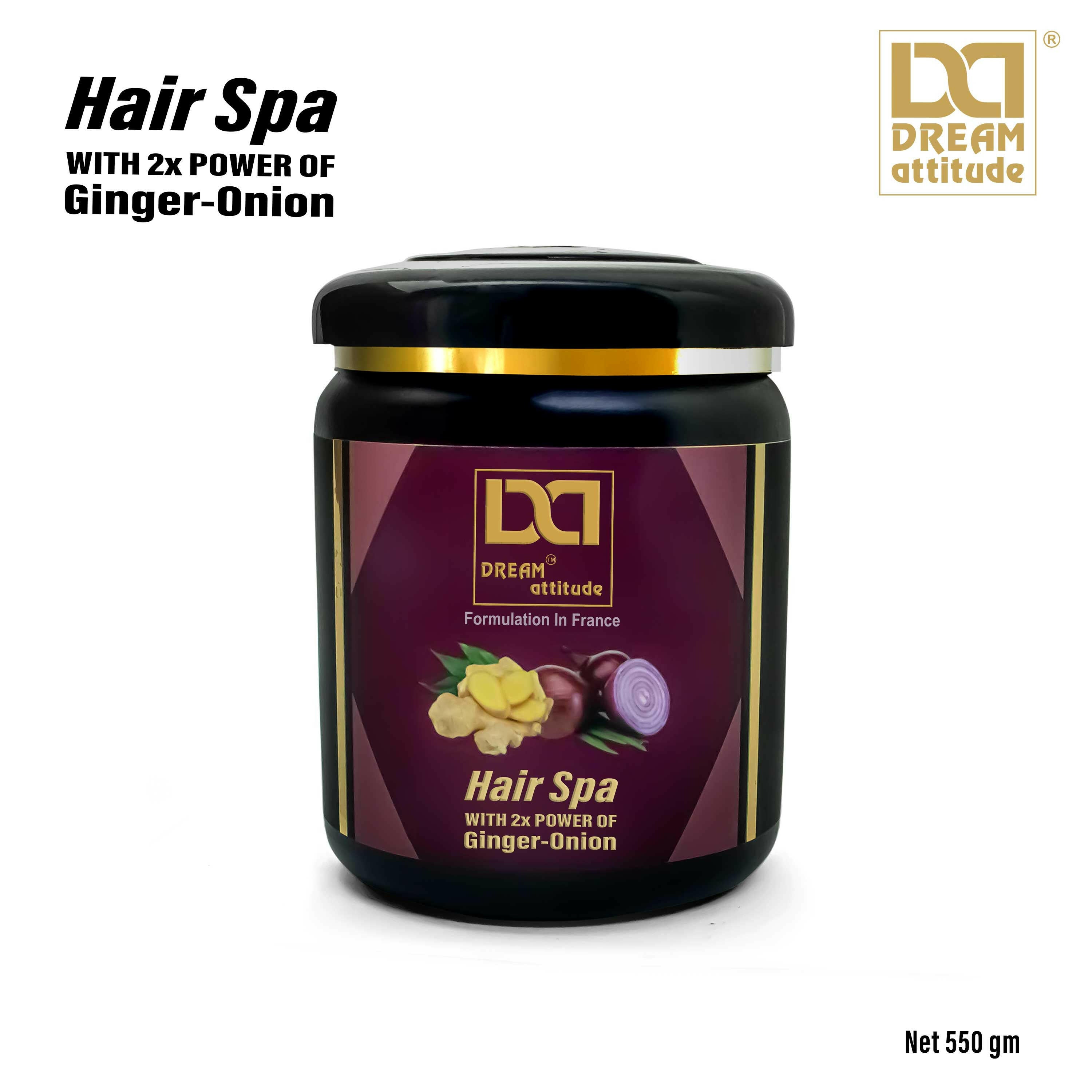 Dream Attitude Onion & Ginger Hair Spa - Natural Strength for Fortified and Revitalized Hair [550GM]