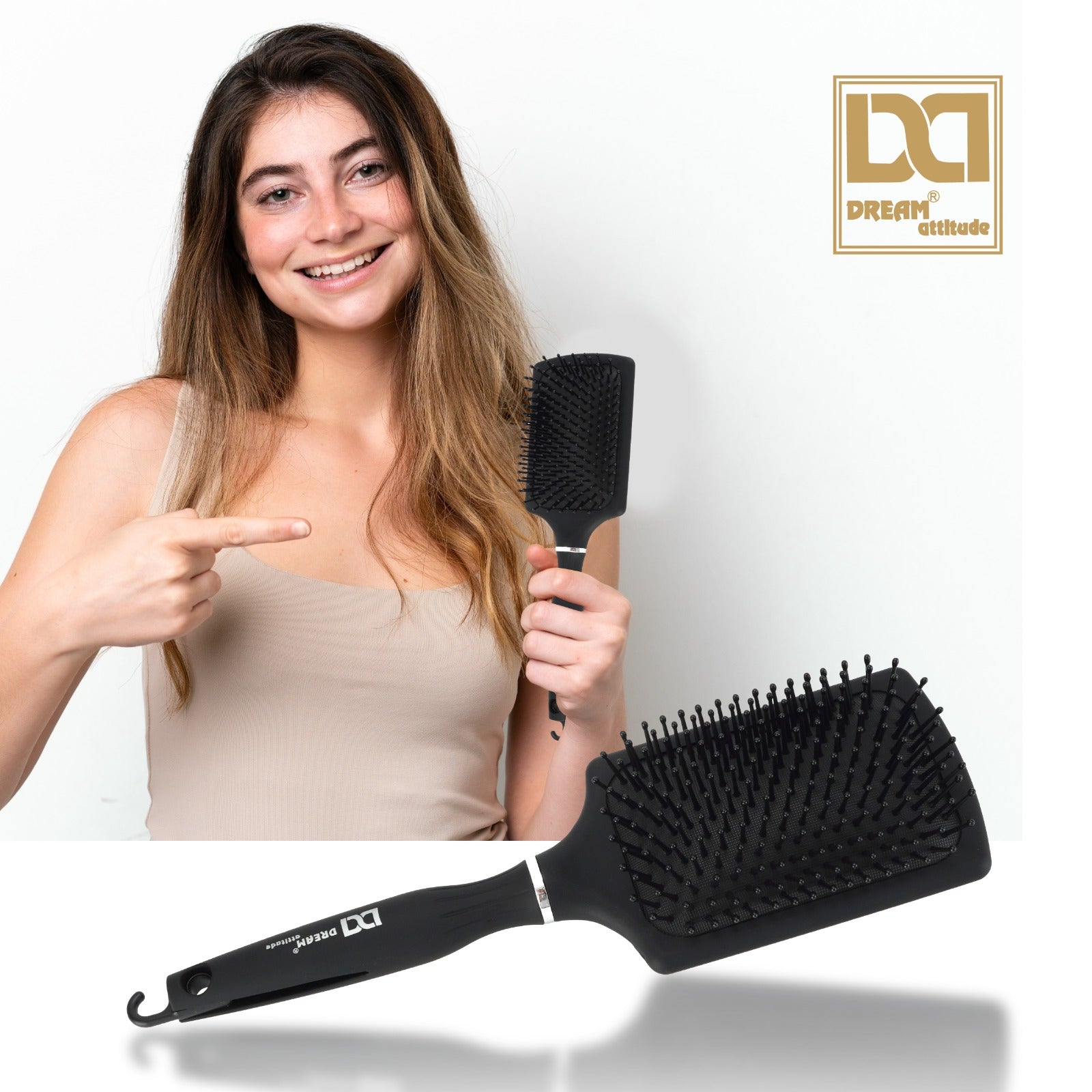 Dream Attitude Black Paddle Brush: Your Ultimate Professional Hair Companion - Image 3 - DREAM Attitude