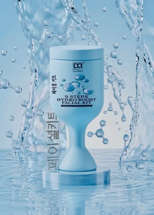 Hydro BoostPremium 9 Step Facial Kit | Advanced Salon-Like Glow at Home | Deep Cleansing, Brightening & Hydration | Smooth, Clear & Radiant Skin Finish By Dream Attitude