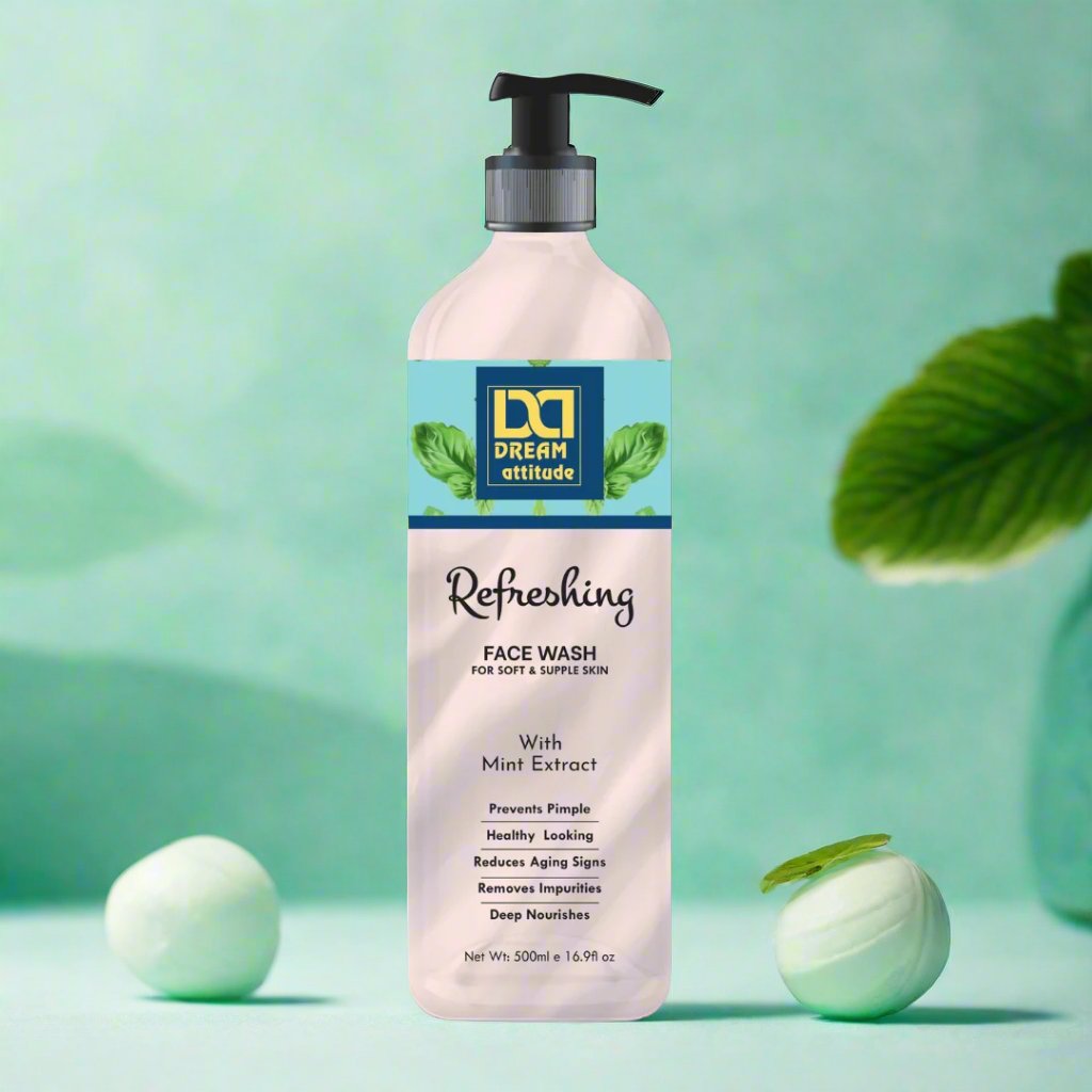 Refreshing Face Wash with Mint | Hydrating and Deep Cleansing Formula - Image 17 - DREAM Attitude