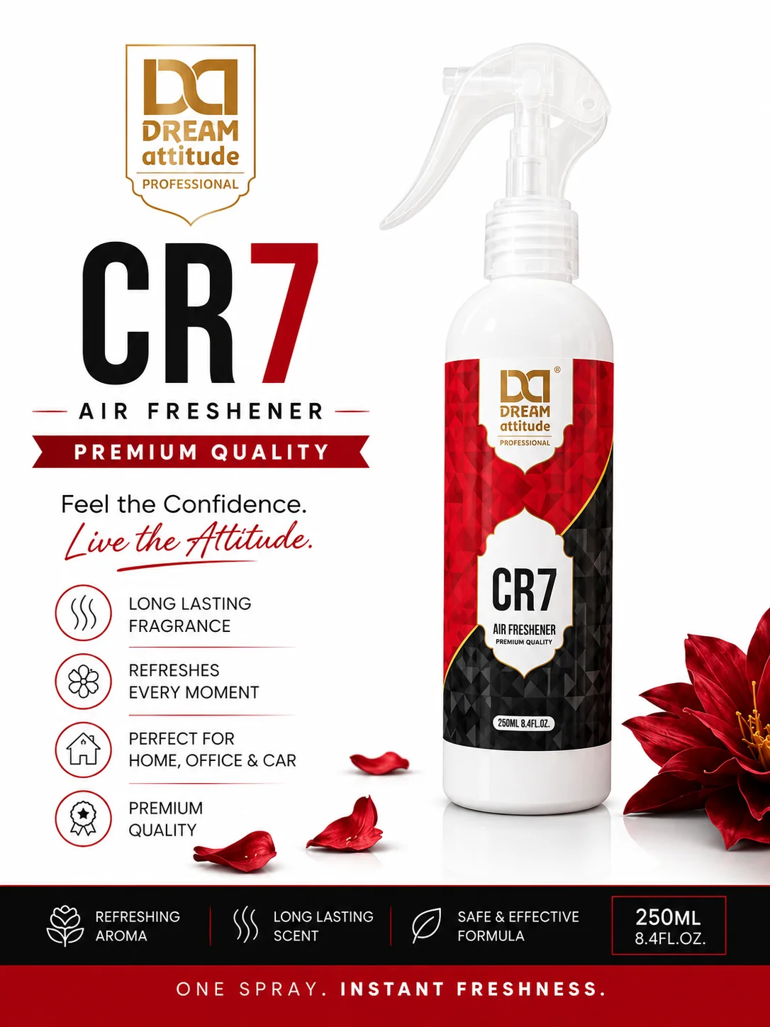 Dream Attitude Premium CR7 Air Freshener – 250 ml - Image 2 - DREAM Attitude